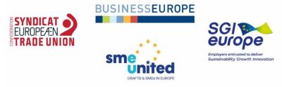 ETUC, Business Europe, sme united, SGI Europe